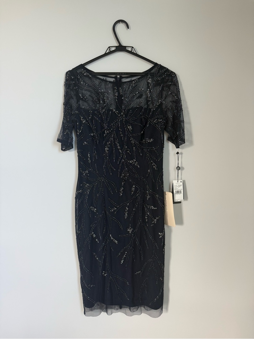 ✨NWT✨ Adrianna Papell Navy Beaded Midi Dress